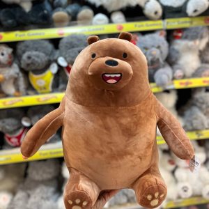 خرس کله فندوقی نشسته 45 سانت قهوه ای