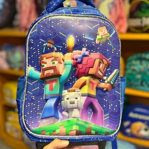 کوله پشتی چرخ دار طرح دار ماینکرافت  3 تیکه 6673