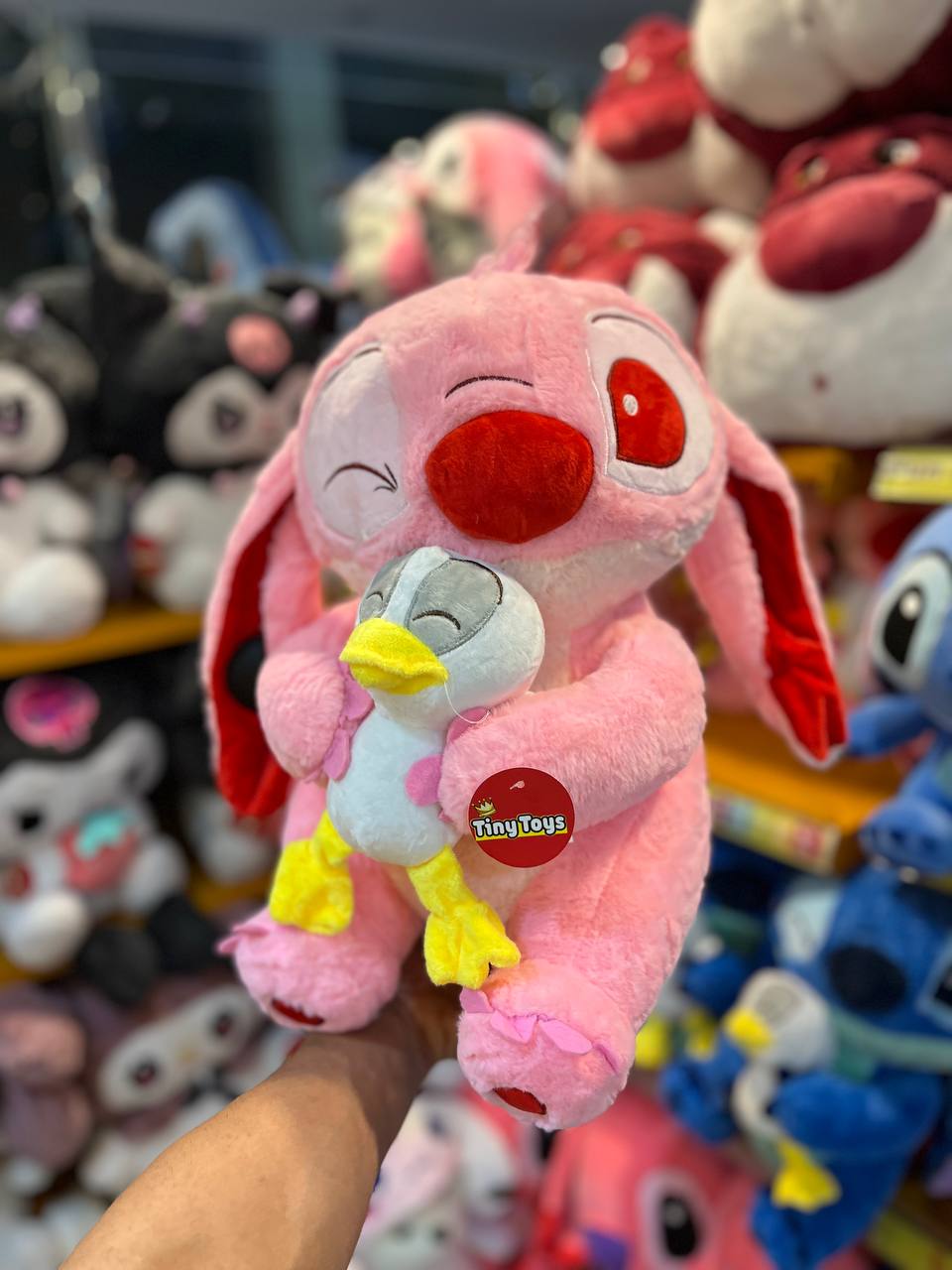 photo_2025-09-17_18-23-37 عروسک پتو دار استیچ صورتی - تصویر 1