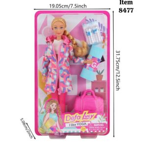 باربی یوگا با ساک و بطری آب دفا 8477