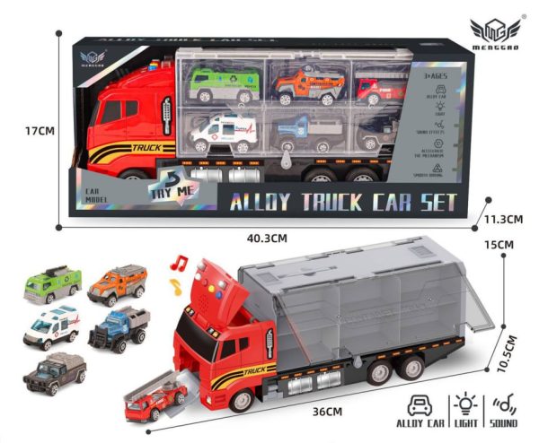 کامیون فلزی دو مدل قرمز 3044 - Image 1