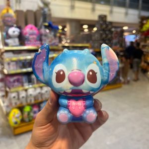 اسکویشی استیچ آبی نشسته قلب بدست