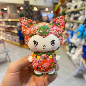 اسکویشی کرومی گلدار قرمز