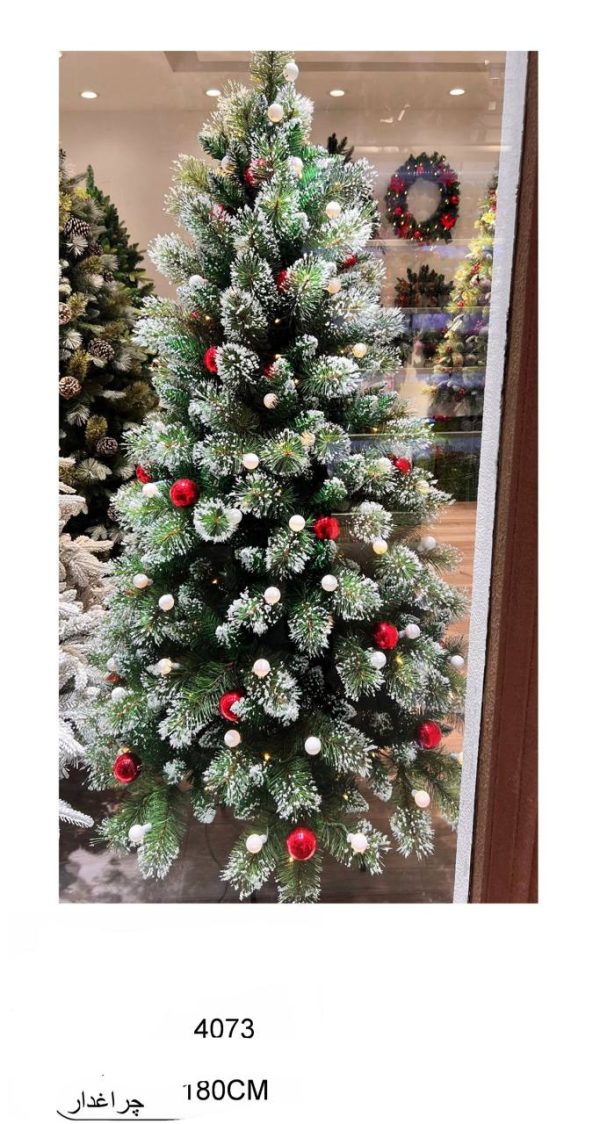 درخت کاج تزیینی  نوک برفی 180 سانت 4073 - Image 1
