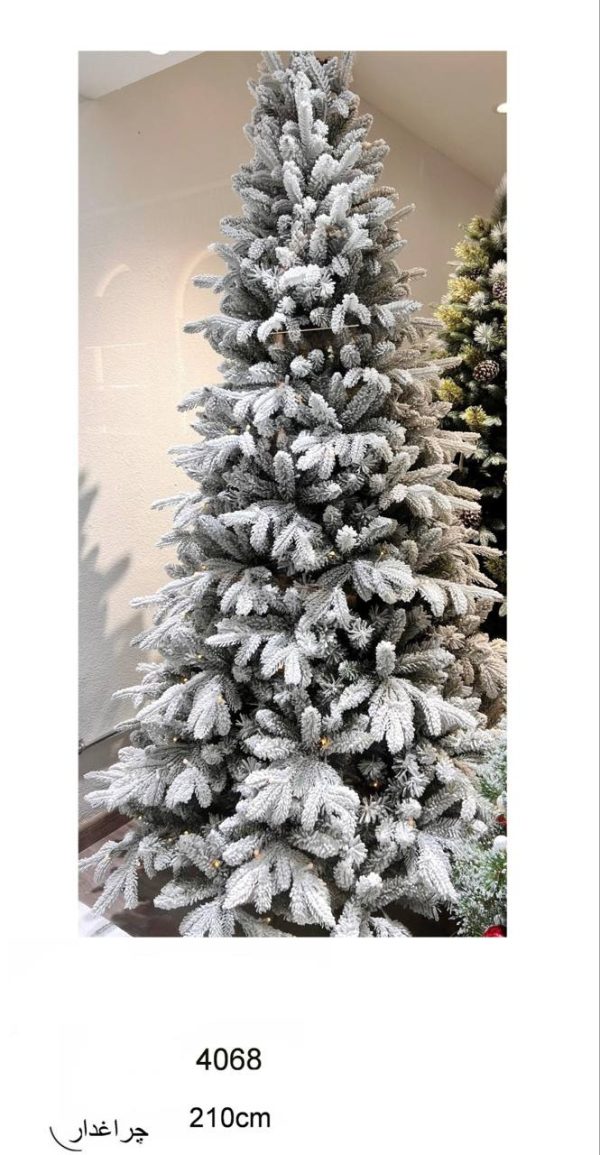 درخت کاج تزیینی  تمام برف 210 سانت 4068 - Image 1