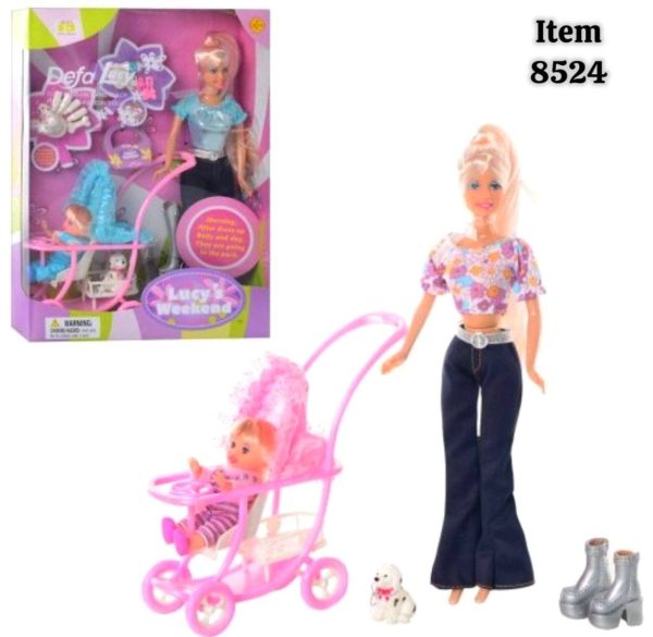 باربی دفا با کالسکه و نوزاد 8524 - Image 1