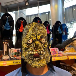 ماسک هالویین لاتکس تور دار طرح زامبی چشم بزرگ