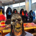 ماسک لاتکس تور دار طرح اسکلت دندون زرد