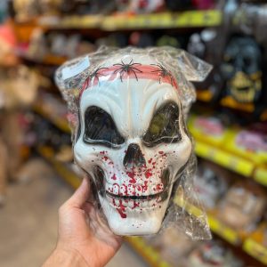 ماسک هالویین پلاستیکی طرح اسکلت صورت خونی