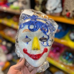 ماسک هالویین بالماسکه مو فر آبی