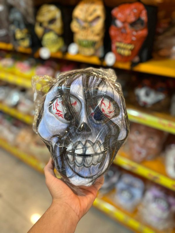 ماسک چشم رگی مو دار آبی - Image 1