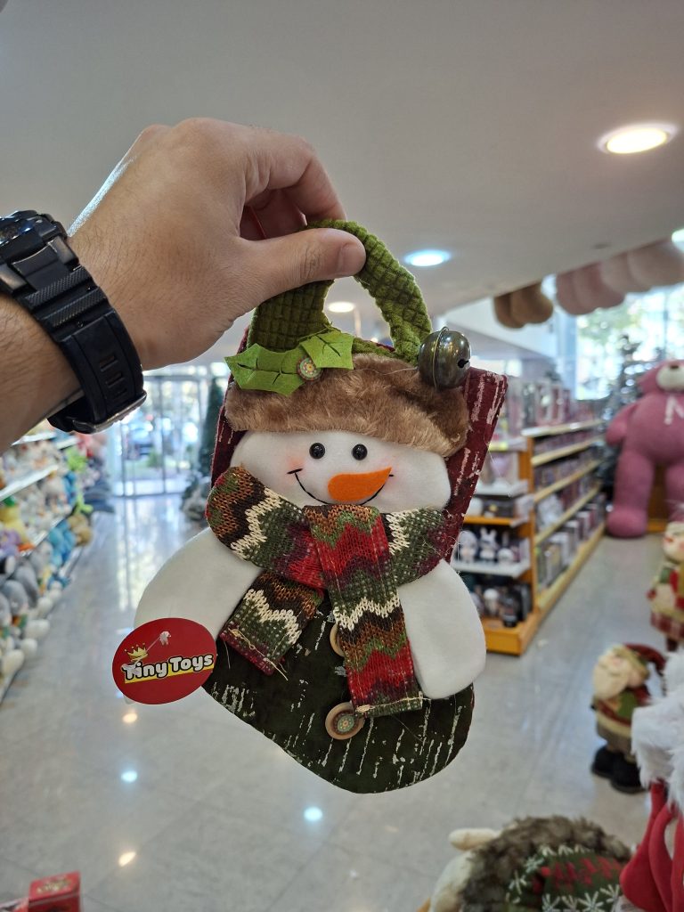 جوراب سال نو طرح آدم برفی