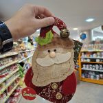 جوراب سال نو طرح بابانوئل با زنگوله