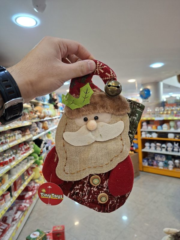 جوراب سال نو طرح بابانوئل با زنگوله - Image 1