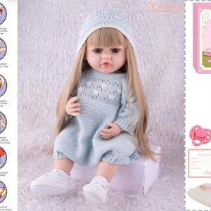 عروسک سلیکونی هوشمند لباس آبی 5530