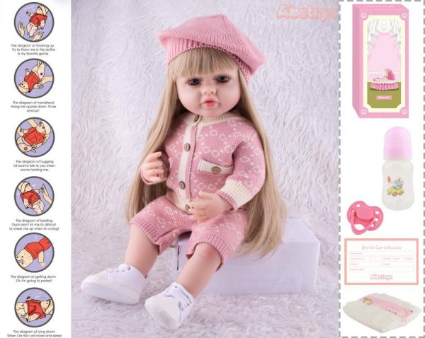 عروسک سلیکونی هوشمند لباس صورتی 5530 - Image 1