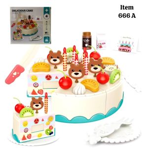 کیک تولد برشی 666