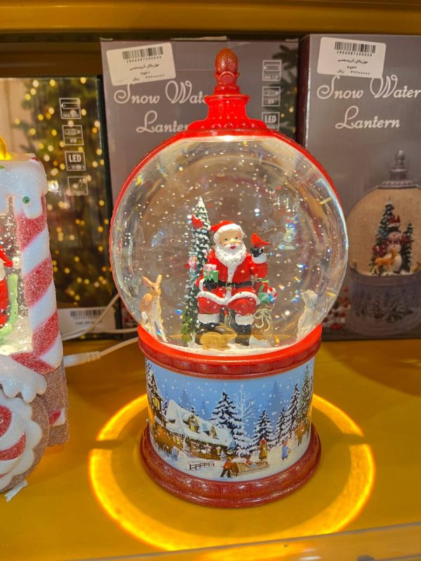 چراغ خواب دکوری طرح گوی گرد قرمز 4542 - Image 1