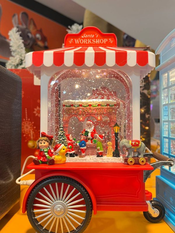 چراغ خواب دکوری طرح چرخ دستی قرمز 4214 - Image 1