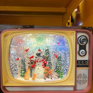 چراغ خواب دکوری طرح تلویزیون رنگ چوب آدم برفی 4519