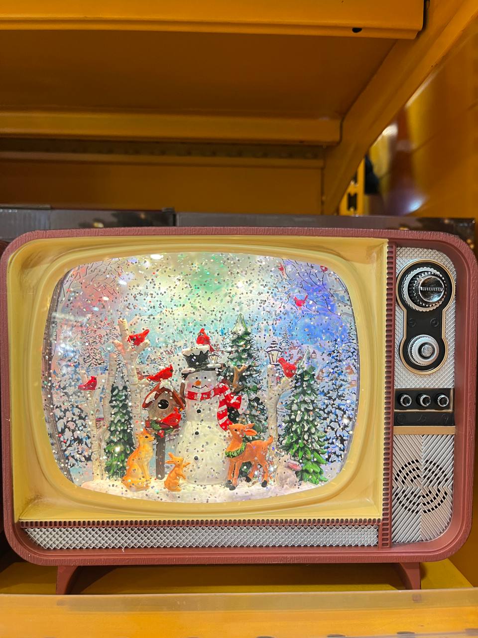 photo_2025-11-22_17-14-55 چراغ خواب دکوری طرح تلویزیون رنگ چوب آدم برفی 4519 - Image 1