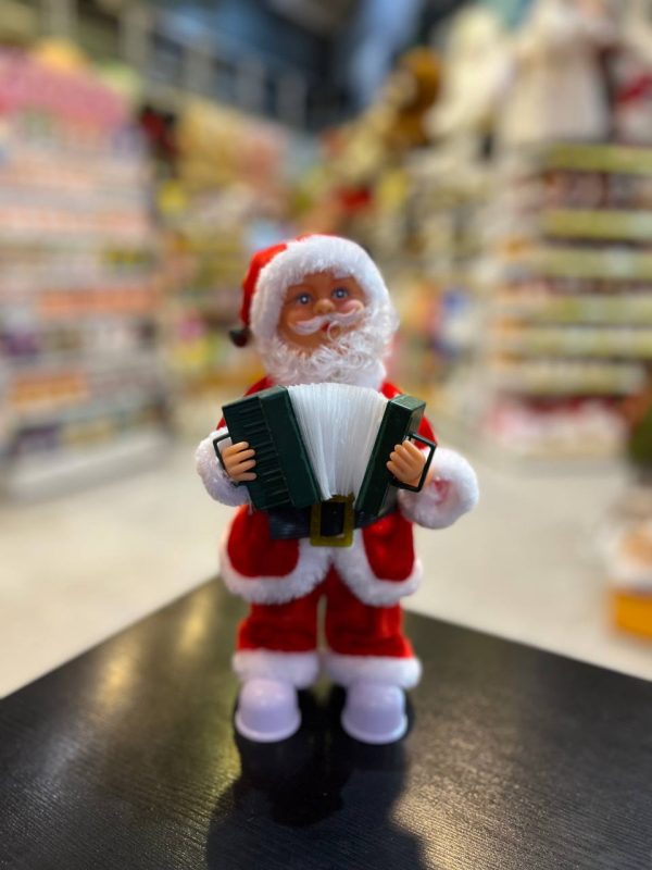 بابانوئل نوازنده 30 سانت (رقصنده) طرح آکاردون - Image 1