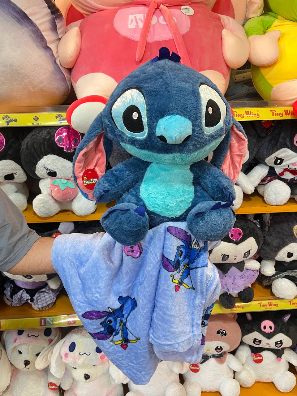 عروسک پتویی  استیچ 40سانت