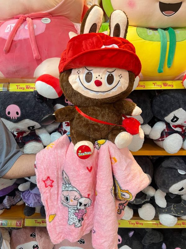 عروسک پتویی لبوبو کلاهدار - Image 1