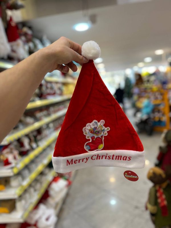 کلاه بابانوئل طرح دار چراغدار طرح کفش 4164 - Image 1