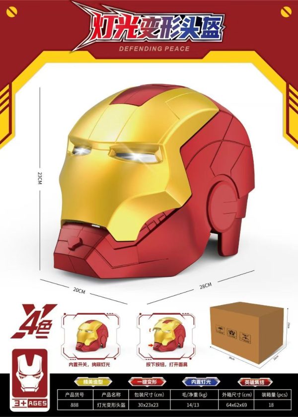 کلاه آیرومن چراغدار 888 - Image 1
