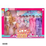 باربی مادر و دختر با کمد لباس برند دفا 8446