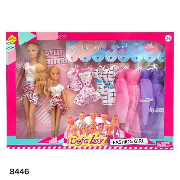 باربی مادر و دختر با کمد لباس برند دفا 8446 - Image 1