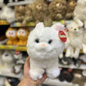 عروسک گربه چهار رنگ سفید