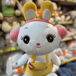 عروسک خرگوش گوش گیر دار زرد ۵۵ سانت