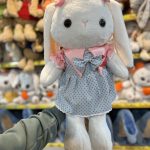 عروسک خرگوش بغلی لباسدار ۶۰ سانت