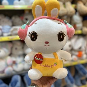 عروسک خرگوش گوش گیر دار زرد ۴۰ سانت