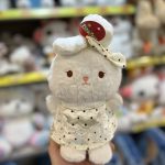 عروسک خرگوش لباسدار ۲۵ سانت سفید