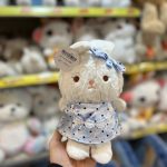 عروسک خرگوش لباسدار ۲۵ سانت آبی