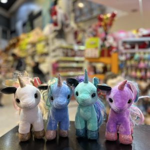 عروسک اسب تک شاخ ۳ رنگ ۲۰ سانت