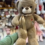 عروسک خرس قلب به سینه ۷۰ سانت قهوه ای