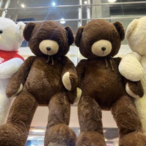 عروسک خرس قهوه ای پرز بلند ۱۲۰ سانت