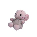 عروسک فیل نشسته گوش قلبی ۲۸ سانت صورتی - تصویر 2