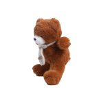 عروسک خرس شال گردنی قهوه ای 30سانت - تصویر 2