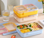 لانچ باکس (ظرف غذا)استیل درب چند رنگ جدید 820میل2485 - تصویر 2