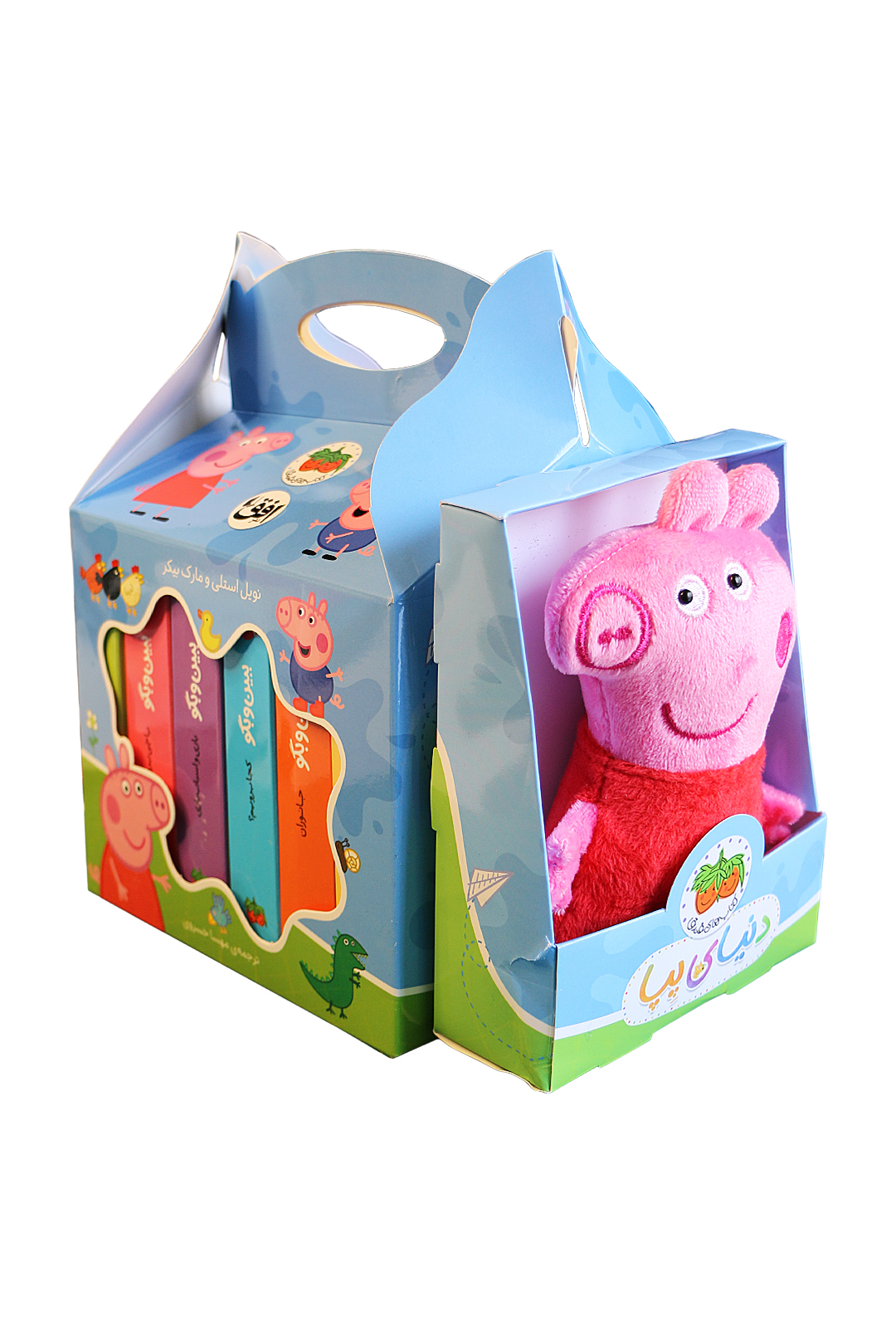 PEPPA FOAM AND DOLL مجموعه ببین و بگو (دنیای پپا) ـ شش جلدی به همراه عروسک پپا - تصویر 1