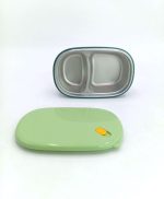لانچ باکس(ظرف غذا) استیل مهندسی رنگ سبز650میل (ظرف غذا)2502 - تصویر 2
