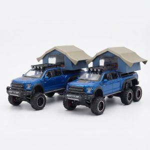 ماکت فلزی فورد با کمپر آبی 65