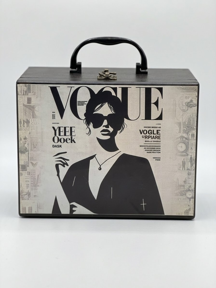 IMG_7555 باکس کادویی چمدانی چوبی طرح (VOGUE) 2 - تصویر 1