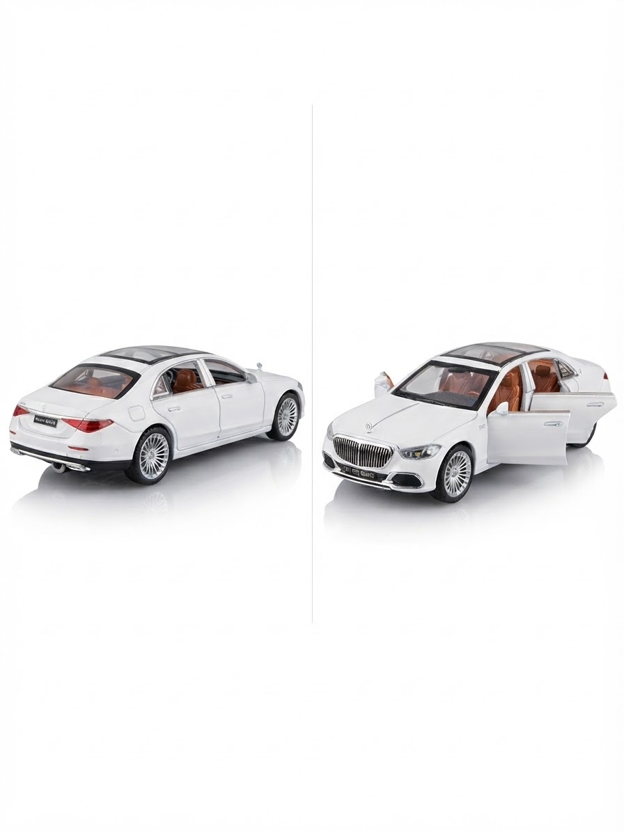 IMG_7881 ماکت فلزی بنز اس دودزا سفید 513 - تصویر 1
