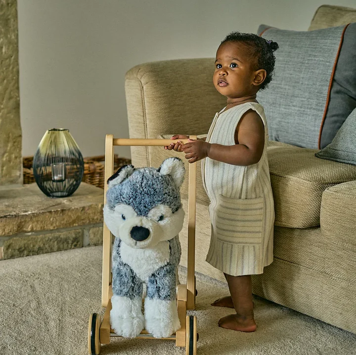 uk-baby-centre-baby-walkers-mishka-dog-baby-walker-mishka-dog-baby-walker-ride-on-toy-husky-design-uk-baby-centre-1237214962 واکر سگ چرخدار هاسکی لیتل برد 3087 (little bird) - تصویر 1